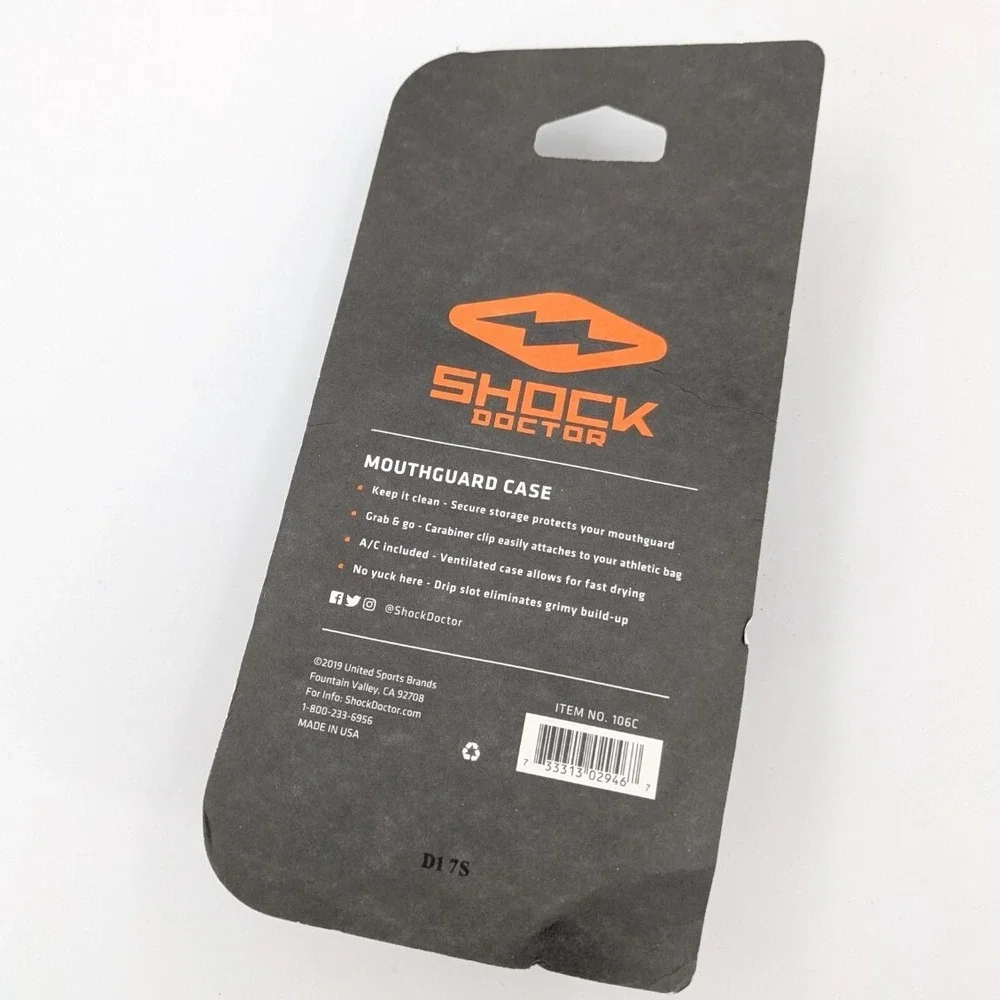 Mouth Guard Case, Ventilated, Universal Storage for Mouthguard Red Quick‎ Dry